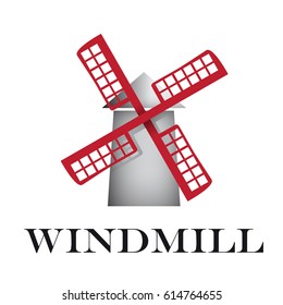 Vector sign windmill, wind energy