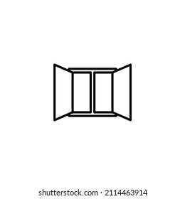 Vector sign of the Window symbol is isolated on a white background. Window icon color editable.