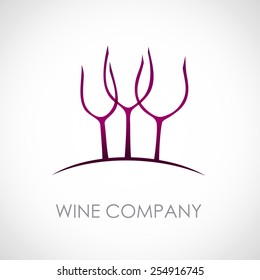 Vector sign Wine enterprise
