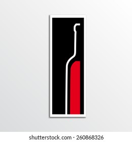 Vector sign wine label