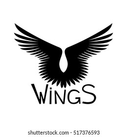 Vector sign. Wings.
