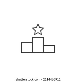 Vector sign of the Winner Podium symbol is isolated on a white background. Winner Podium icon color editable.