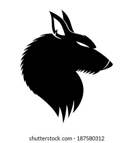 Vector sign. Wolf.