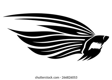Vector sign. Wolf.
