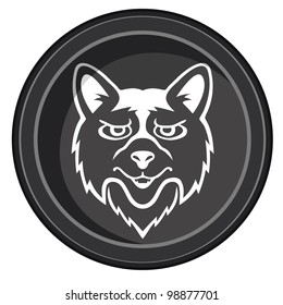 Vector sign. Wolf.