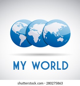 Vector sign world in three circles