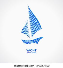 Vector sign - yacht