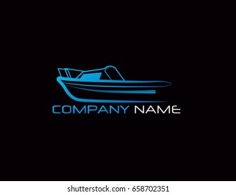 Vector sign yacht and boat


