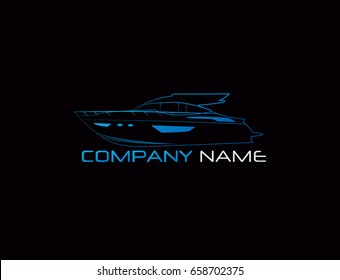 Vector sign yacht and boat


