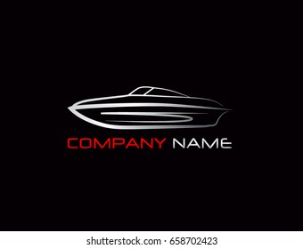 Vector sign yacht and boat


