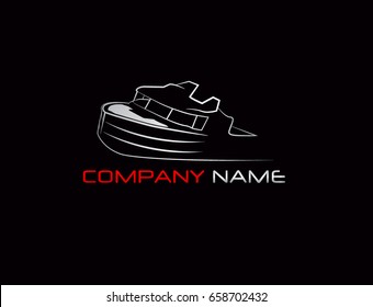 Vector sign yacht and boat


