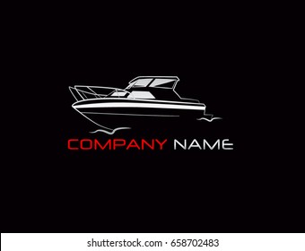 Vector sign yacht and boat


