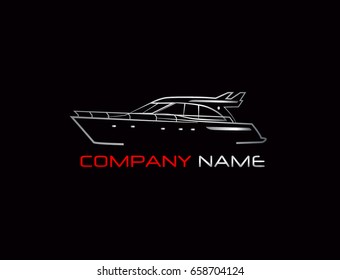 Vector sign yacht and boat


