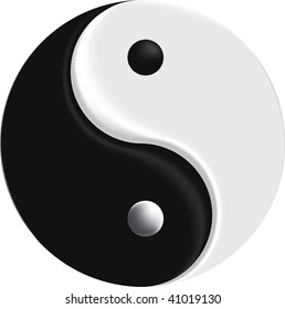 vector sign yin yang mesh
