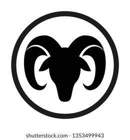 Vector Sign Of The Zodiac Aries Isolated