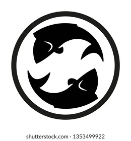 Vector Sign Of The Zodiac Pisces Isolated