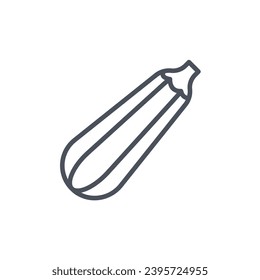 Vector sign of the zucchini symbol isolated on a white background. icon color editable.