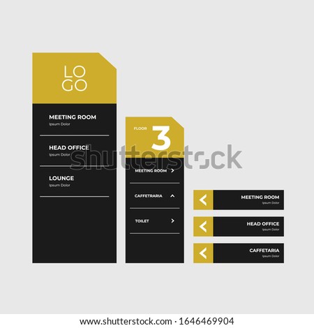 vector signage design for office building
