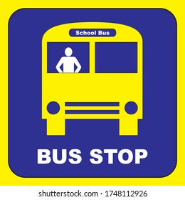 vector signage for a designated bus stop