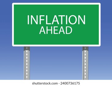 Vector Signage - Inflation Ahead Road Sign