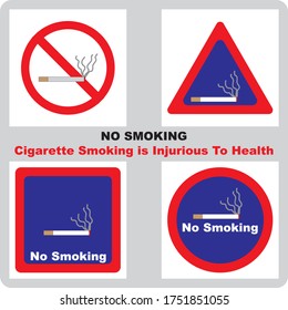 vector signage for not smoking warning