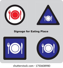 vector signage for restaurant symbol on the highway 