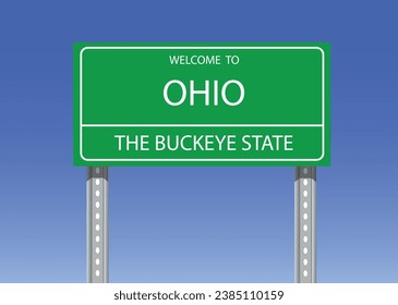 Vector Signage-Welcome to Ohio (The Buckeye State)	