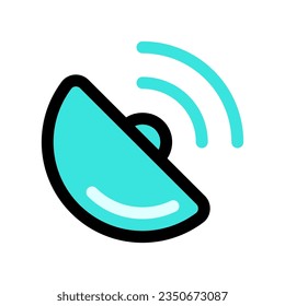 Vektorsignalschüssel, Lautstärkesymbol. Schwarz-weißer Hintergrund. Perfekt für App- und Web-Schnittstellen, Infografiken, Präsentationen, Marketing etc.