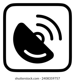 Vector signal dish, volume icon. Perfect for app and web interfaces, infographics, presentations, marketing, etc.