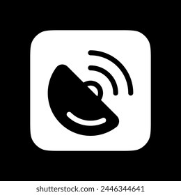 Vector signal dish, volume icon. Perfect for app and web interfaces, infographics, presentations, marketing, etc.