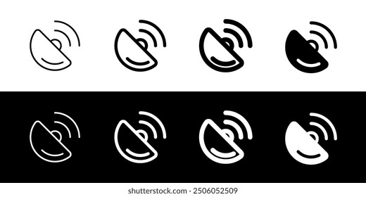 Vector signal dish, volume icon. Perfect for app and web interfaces, infographics, presentations, marketing, etc.