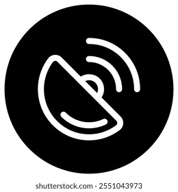 Vector signal dish, volume icon. Perfect for app and web interfaces, infographics, presentations, marketing, etc.