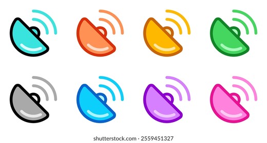 Vector signal dish, volume icon. Perfect for app and web interfaces, infographics, presentations, marketing, etc.