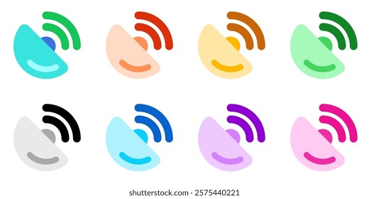 Vector signal dish, volume icon. Perfect for app and web interfaces, infographics, presentations, marketing, etc.