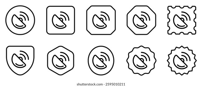 Vector signal dish, volume icon. Perfect for app and web interfaces, infographics, presentations, marketing, etc.