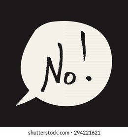 Vector signal no. On a black background. In the style of grunge, vector illustration, eps 10