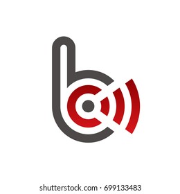 Vector Signal Red Letter B Logo