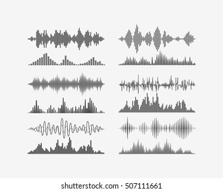 Vector signal waves. Radio frequency waves or sound analog and digital waves forms