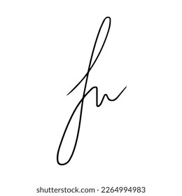 Vector signature. Autograph hand drawn. Scrawl signature. Handwritten autograph. Handwriting scribble by pen. Written black sign isolated on white background. Writing sketch. Write scribbles line
