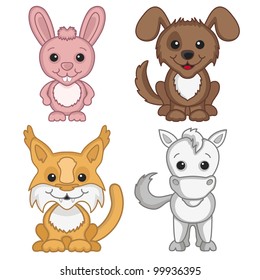 Vector signs. Animals 4