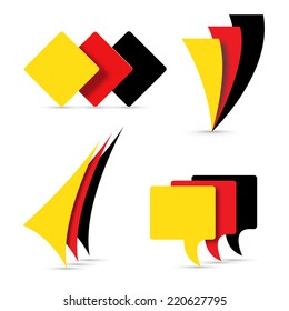 Vector signs German flags