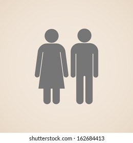 vector signs of man and woman restroom