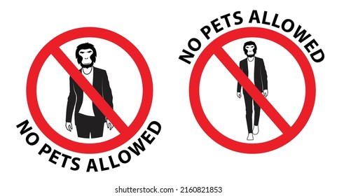 Vector Firma No Se Permiten Mascotas. Círculo rojo