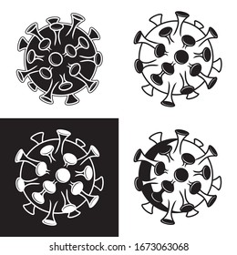 Vector signs of a novel coronavirus cover-19