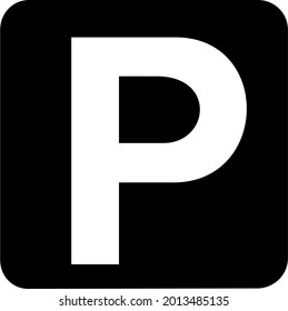vector for signs for parking areas, both in a building and on the side of the road