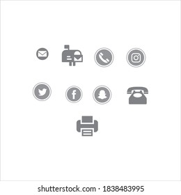 vector signs phone ,whatsapp ,google, fax and etc