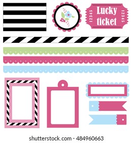 Vector signs and symbols for organized your planner.