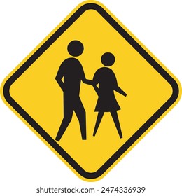 vector signs where people walk