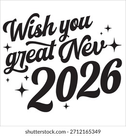 Vector siimple 2026 new year wishes