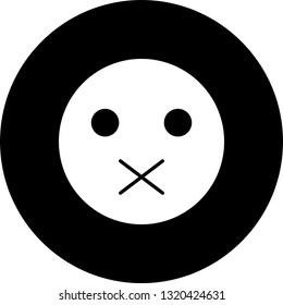  Vector Silent Emoji Icon